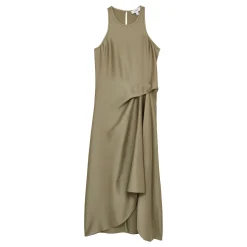 Micah Draped Tuck Flared Dress
