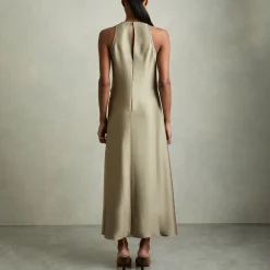 Micah Draped Tuck Flared Dress