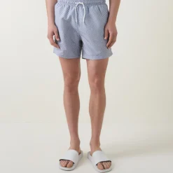 Micro Printed Drawstring Swim Shorts