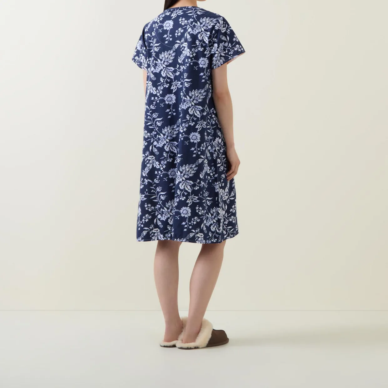 Midnight Fern Fleece Night Dress
