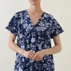 Midnight Fern Fleece Night Dress