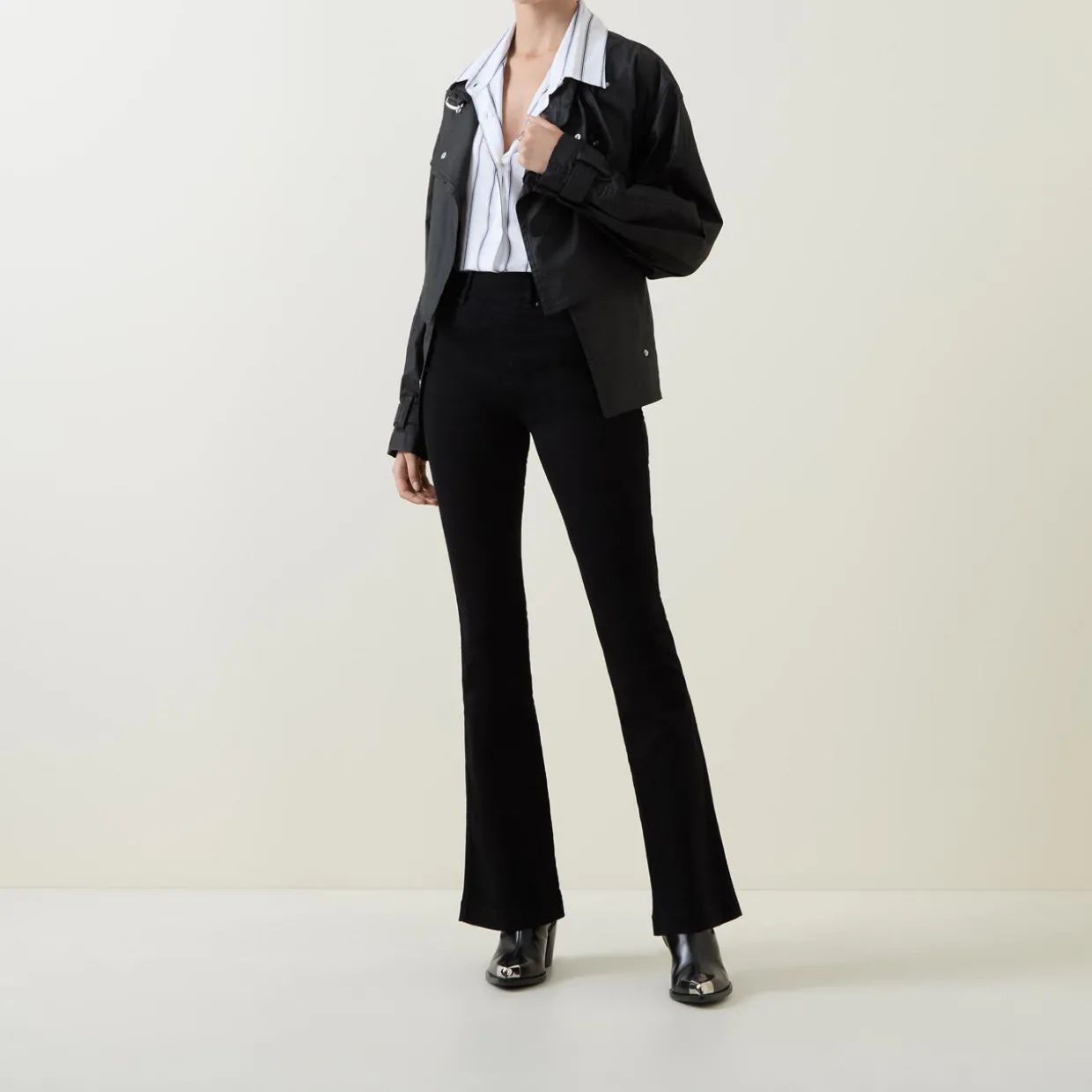 Mid-Rise Flared Jeans