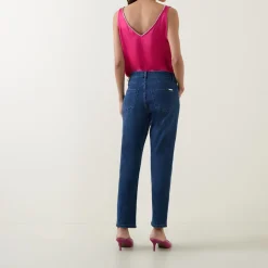 Mid-Rise Straight Jeans