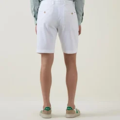 Mid-Rise Straight Leg Shorts