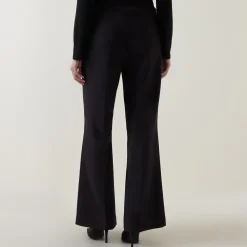 Mid-Rise Wide Leg Trousers