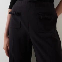 Mid-Rise Wide Leg Trousers