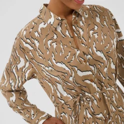 Mille Animal Print Shirt Dress
