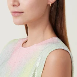 Mini Pavé Huggie Earrings