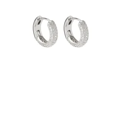 Mini Pavé Huggie Earrings