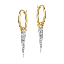 Mini Pavé Spike Charm Earrings