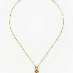Mini Ridge Heart Charm Pendant Necklace