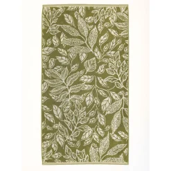 Mixed Leaves Towel Green