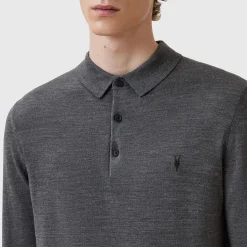 Mode Merino Wool Logo Polo Sweater