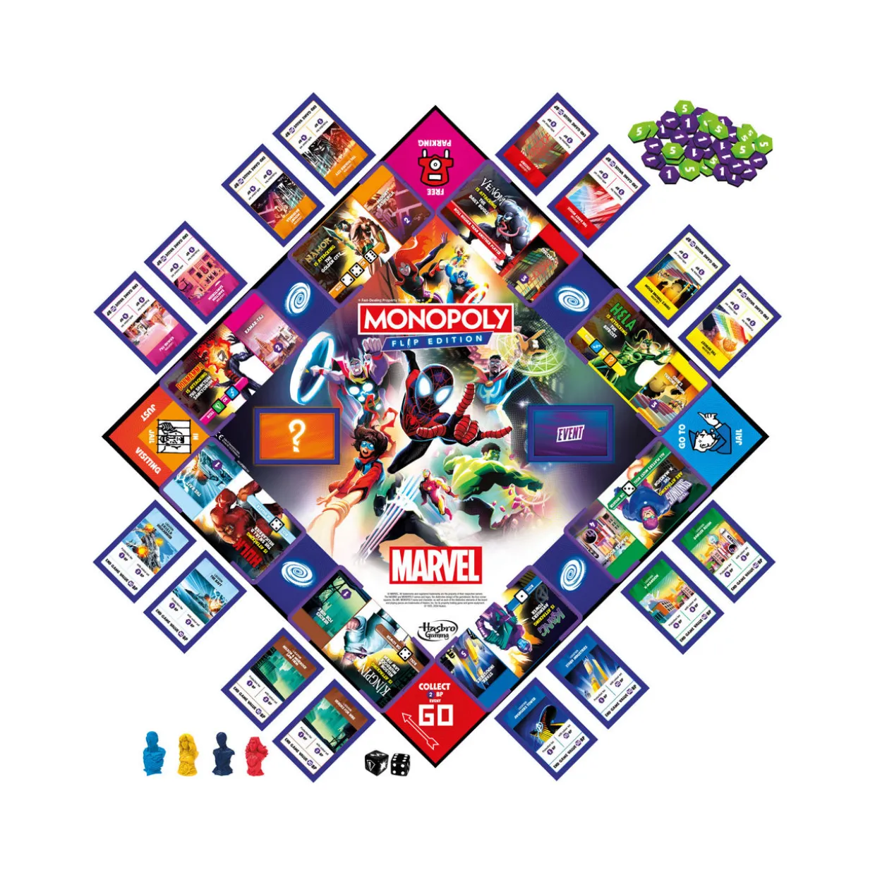 Monopoly Flip Edition: Marvel