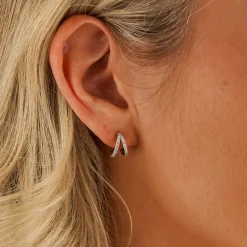 Mosaic Huggie Earrings