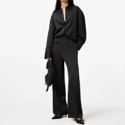 Myrtle Mid-Rise Wide-Leg Trousers