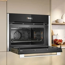 N70 Built In Compact Oven with Microwave Function Stainless Steel