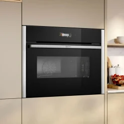 N70 Built In Compact Oven with Microwave Function Stainless Steel