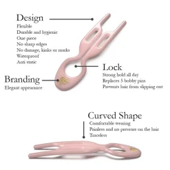 N°1 Hairpin Miami Collection - Seashell Pink, Soft Beige and Tantalizing Blue