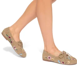 Nani Floral Embroidered Suede Loafers