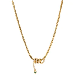 Nathair Nímhe Snake Necklace Gold