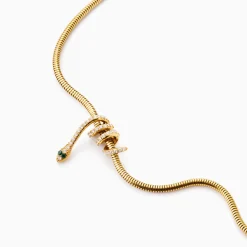 Nathair Nímhe Snake Necklace Gold