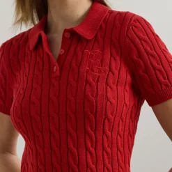 Natrissa Cable Knit Polo Shirt