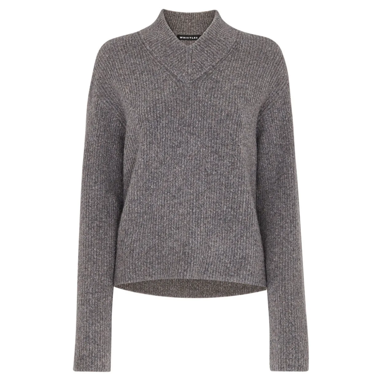 Notched Rib Knit Sweater