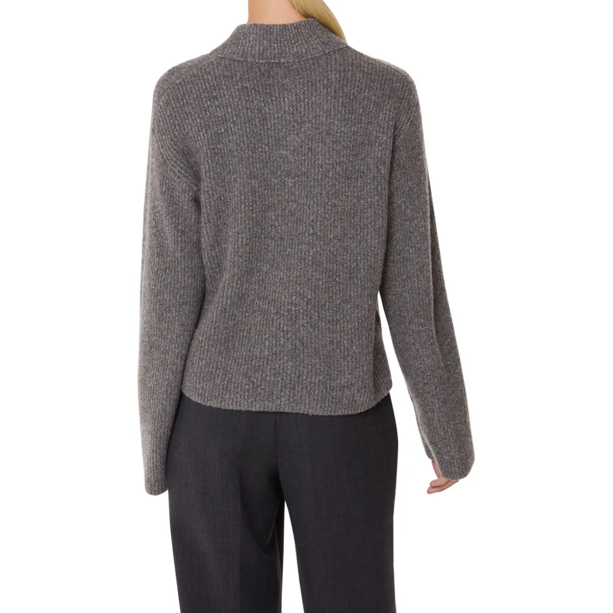 Notched Rib Knit Sweater