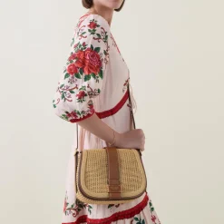 Nouveau Straw Saddle Bag