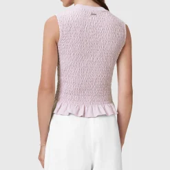 Ode Smocked Peplum Tank Top