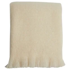 Off-White Mohair Throw