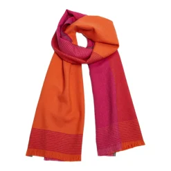 Orange & Pink Merino Wool Scarf