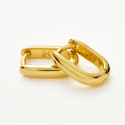 Ovate Huggie Earrings