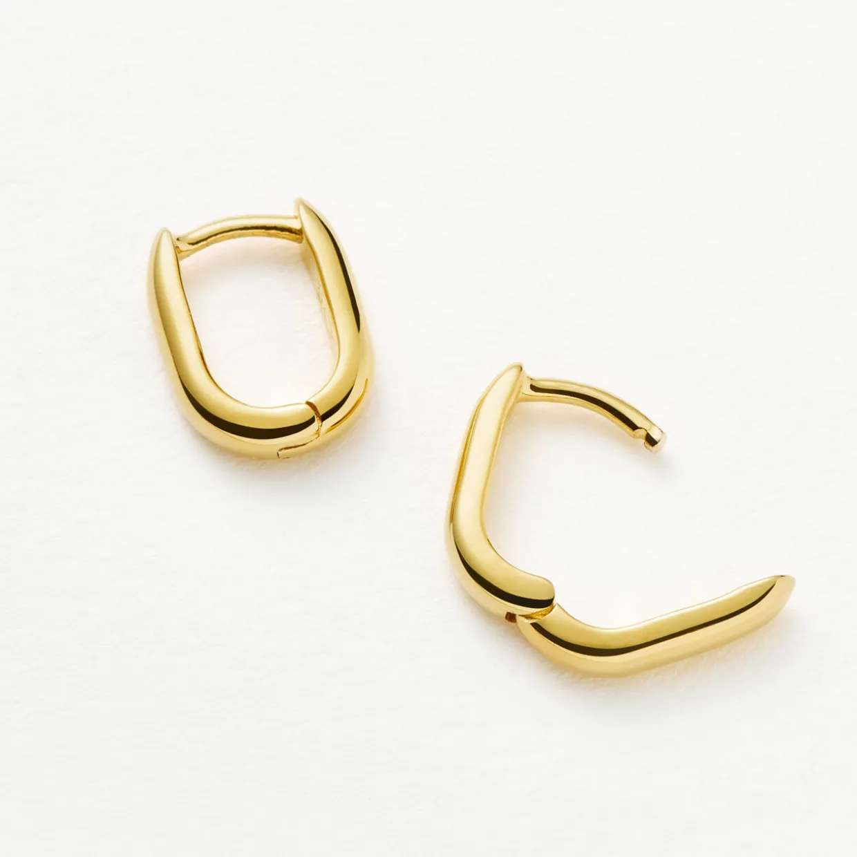 Ovate Huggie Earrings