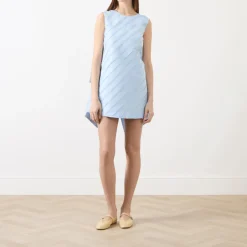 Oversized Bow Mini Shift Dress