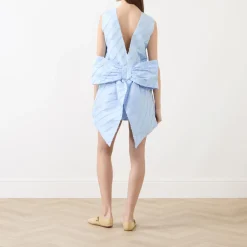 Oversized Bow Mini Shift Dress