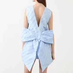 Oversized Bow Mini Shift Dress