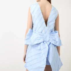 Oversized Bow Mini Shift Dress