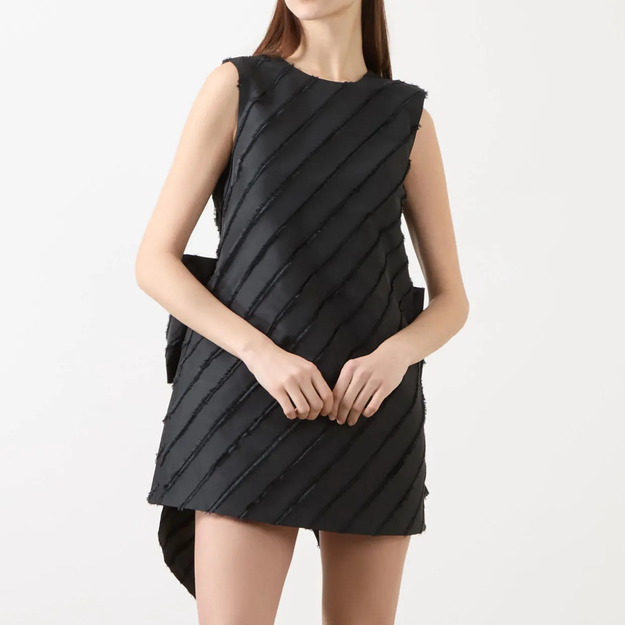 Oversized Bow Mini Shift Dress