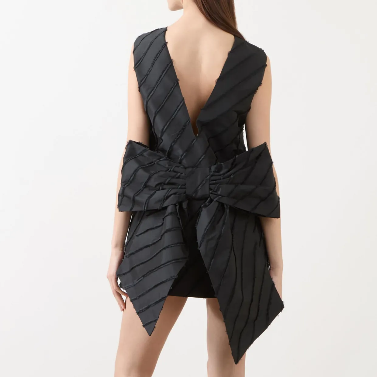 Oversized Bow Mini Shift Dress