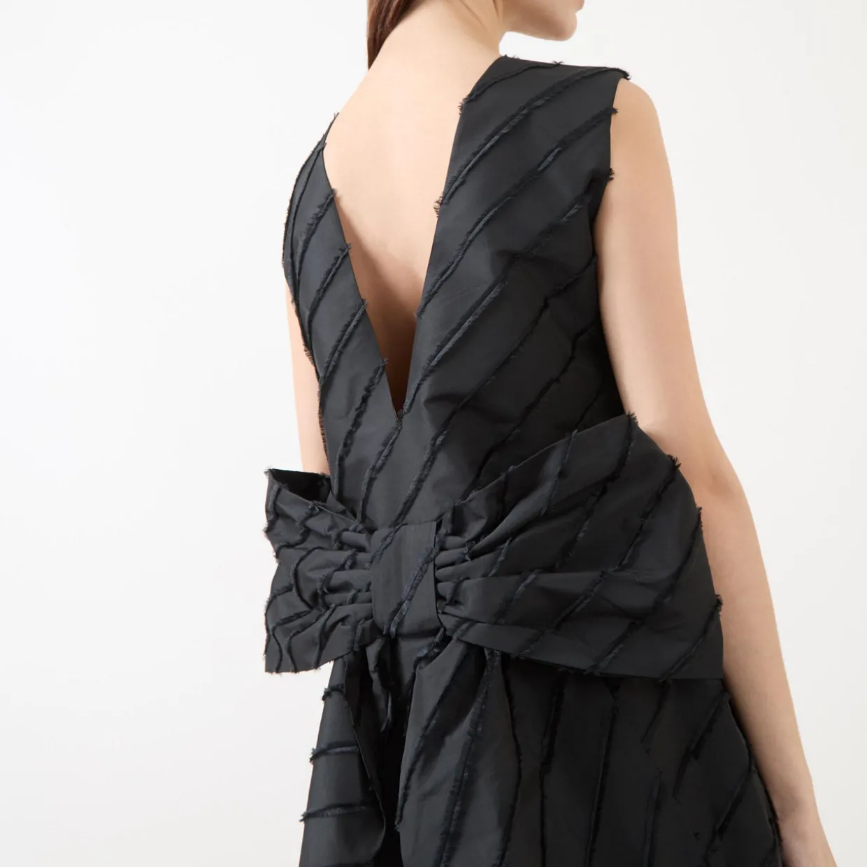 Oversized Bow Mini Shift Dress