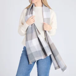 Oxford Block Check Extra Fine Scarf
