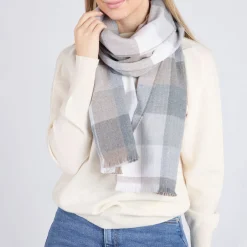 Oxford Block Check Extra Fine Scarf