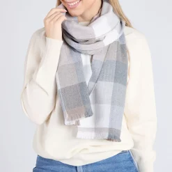 Oxford Block Check Extra Fine Scarf