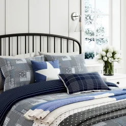 Paisley Patch Duvet Set White