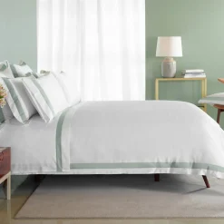 Paris Duvet Cover White-Green
