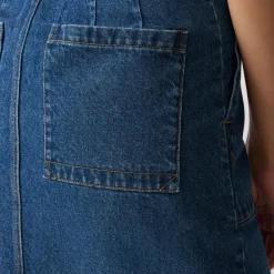 Patch Pocket Denim Skirt