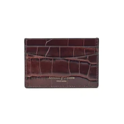 Patent-Croc Leather Cardholder