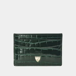 Patent-Croc Shield Logo Leather Cardholder